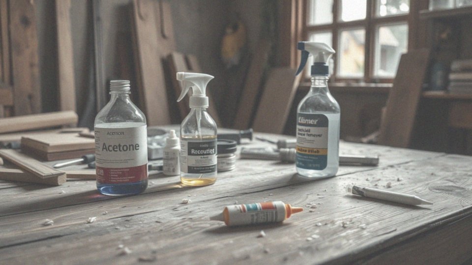 Jakie środki chemiczne można wykorzystać do usuwania kleju?