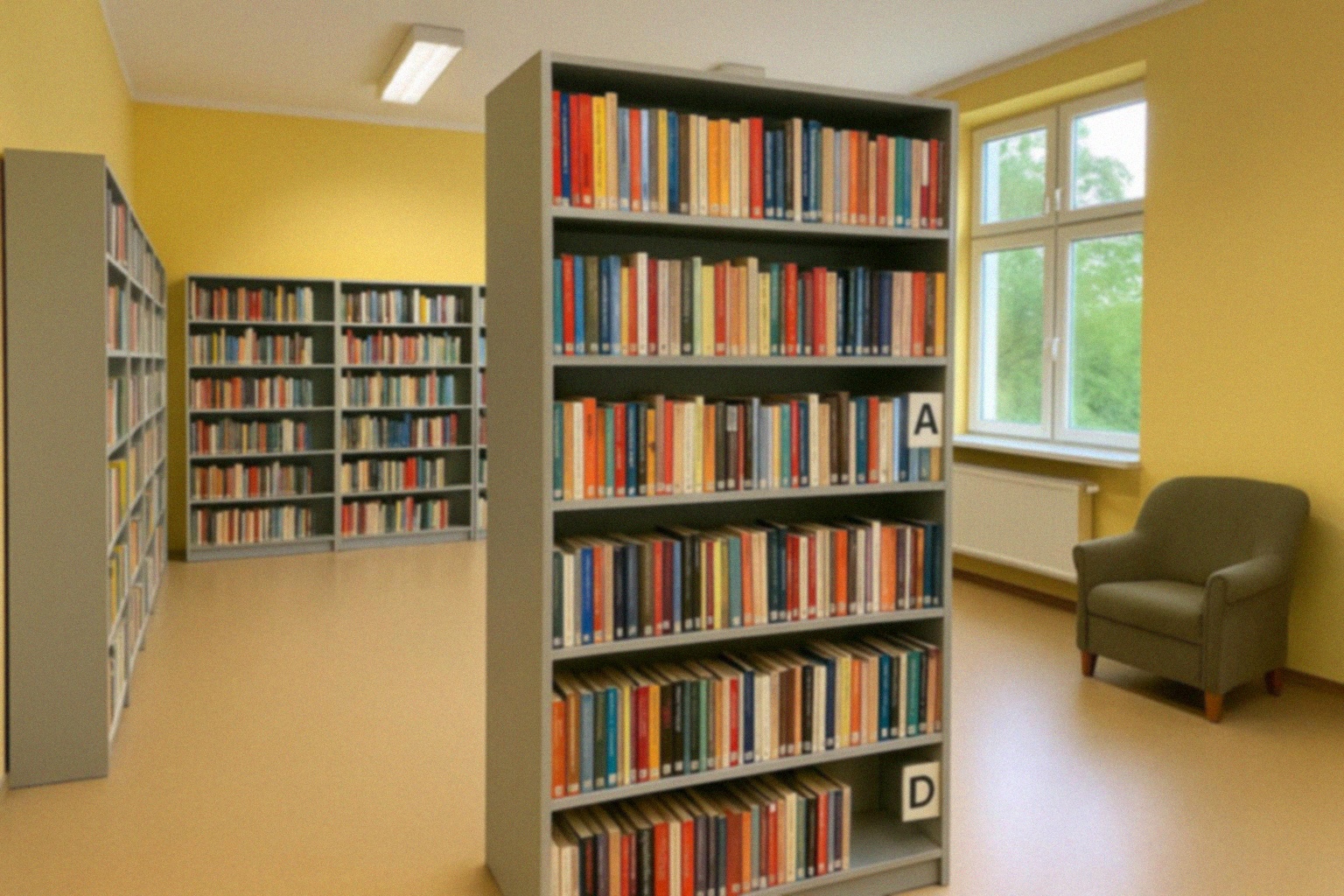 Wizyta uczniów klasy IV w bibliotece w Kurzelowie